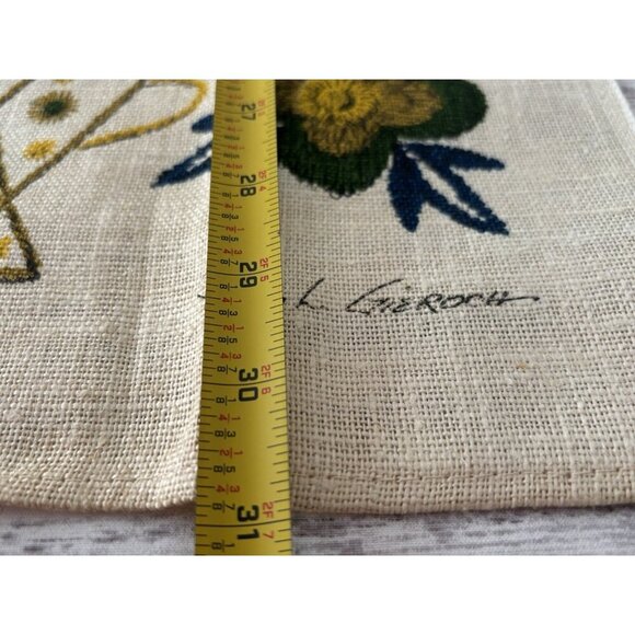 PAIR Vintage Kay Dee 1760 Floral Colonial Linen Kitchen Towels John Gieroch NEW - Picture 7 of 7
